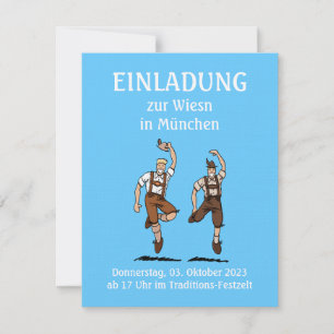 Einladung BIER FESTIVAL Lederhosen Tanz