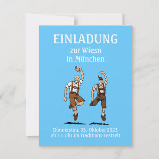 Einladung BIER FESTIVAL Lederhosen Tanz