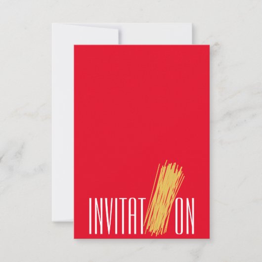 Einladung Bio Food Italienisch Spaghetti (Vorderseite)