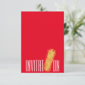 Einladung Bio Food Italienisch Spaghetti (Stehend Vorderseite)