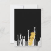 Einladung Bio Food Italienisch Spaghetti Black Wh (Vorderseite)