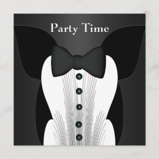 Einladung Birthday Black Krawatte Anzug