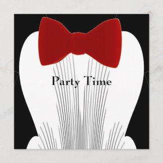 Einladung Birthday Tuxedo Rote Krawatte