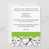 Einladung - black coral grün (Rückseite)