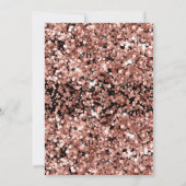 Einladung Black Rose Gold Glitzer zum 2. Geburtsta (Rückseite)