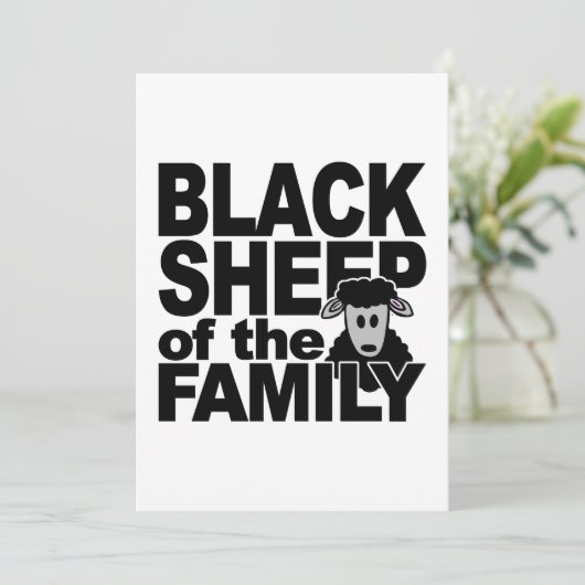 Einladung BLACK SHEEP, anpassen (Stehend Vorderseite)