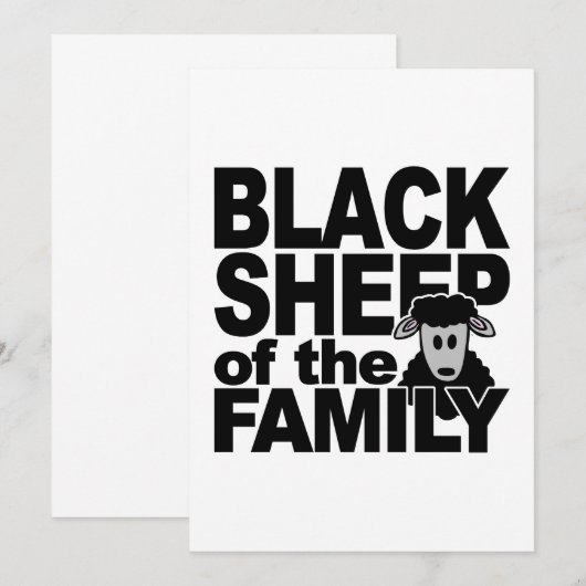 Einladung BLACK SHEEP, anpassen (Vorne/Hinten)