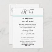 Einladung - Blaue Linie (Vorne/Hinten)