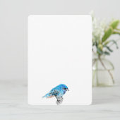 Einladung: Blauer Glücksvogel Einladung (Stehend Vorderseite)