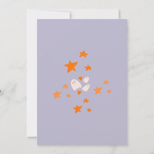 Einladung bleibe Boo Halloween-Party (Rückseite)