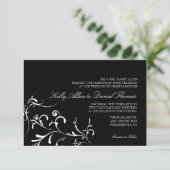 Einladung| Blütengraue|Blase Einladung (Stehend Vorderseite)