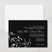 Einladung| Blütengraue|Blase Einladung (Vorne/Hinten)