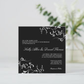 Einladung| Blütengraue II| Keks Einladung (Stehend Vorderseite)