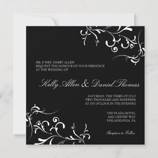 Einladung| Blütengraue II| Keks Einladung (Vorderseite)