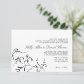 Einladung| Blütengraue|Wb Einladung (Stehend Vorderseite)