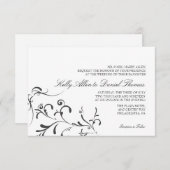 Einladung| Blütengraue|Wb Einladung (Vorne/Hinten)