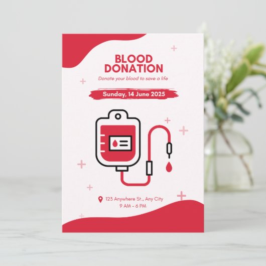 Einladung Blutspendetag (Stehend Vorderseite)