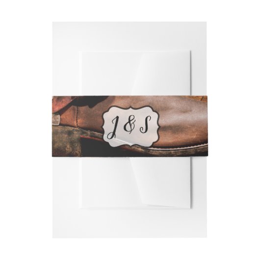 Einladung Bly Band Cowboy Boots Barn Wood Rusti (Vorderseite Beispiel)