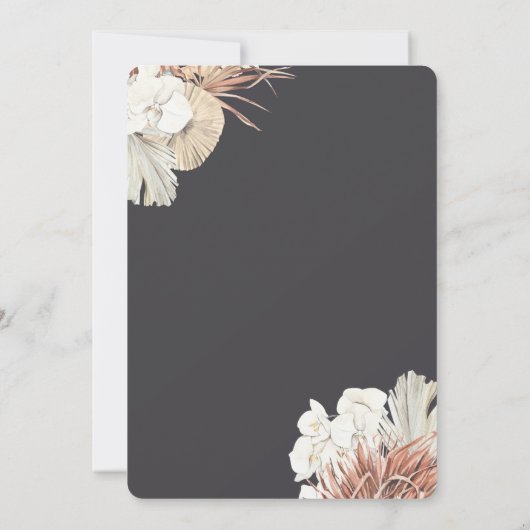 Einladung Bohemischer Dschungelfolienrahmen (Rückseite)