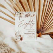 Einladung Boho Pampas zum 80. Geburtstag