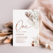 Einladung Boho Pampas zum ersten Geburtstag