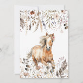 Einladung Boho Pferde Wildblume (Rückseite)