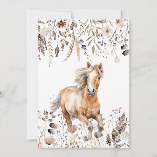 Einladung Boho Pferde Wildblume