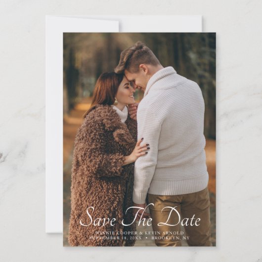 Einladung botanischer Blumen Save the Date (Rückseite)