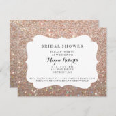 Einladung - Brautparty Day Fab - Rose Gold Glitzer (Vorne/Hinten)