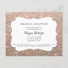 Einladung - Brautparty Day Fab - Rose Gold Glitzer