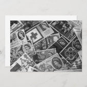 Einladung britischer Vintager Briefmarke (Vorne/Hinten)