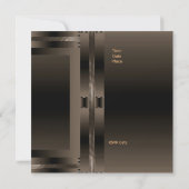 Einladung Brown Art Deco (Rückseite)