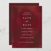 Einladung Burgund Save the Date (Vorne/Hinten)