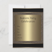 Einladung Business Brown Black Bronze Pebble (Vorderseite)