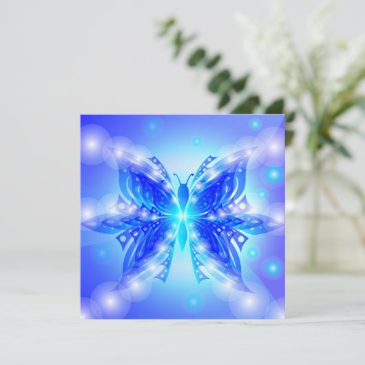 Einladung Butterfly Abstrakt (Stehend Vorderseite)