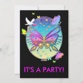 Einladung - BUTTERFLY POP ART (Vorderseite)
