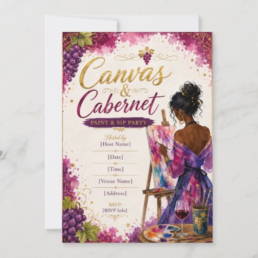 Einladung Canva & Cabernet (Vorderseite)