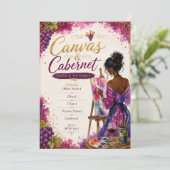 Einladung Canva & Cabernet (Stehend Vorderseite)