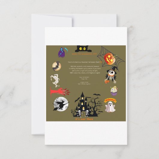 Einladung card for Hallouse Party (Vorderseite)