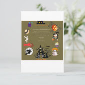 Einladung card for Hallouse Party (Stehend Vorderseite)