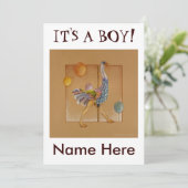 Einladung - Carousel Ostrich (Stehend Vorderseite)