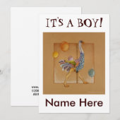 Einladung - Carousel Ostrich (Vorne/Hinten)