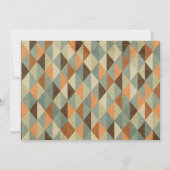 Einladung "Cheers to 40 years" Vintag geometrisch (Rückseite)