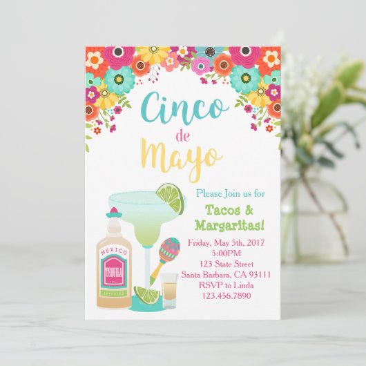 Einladung Cinco Des Mayo (Stehend Vorderseite)