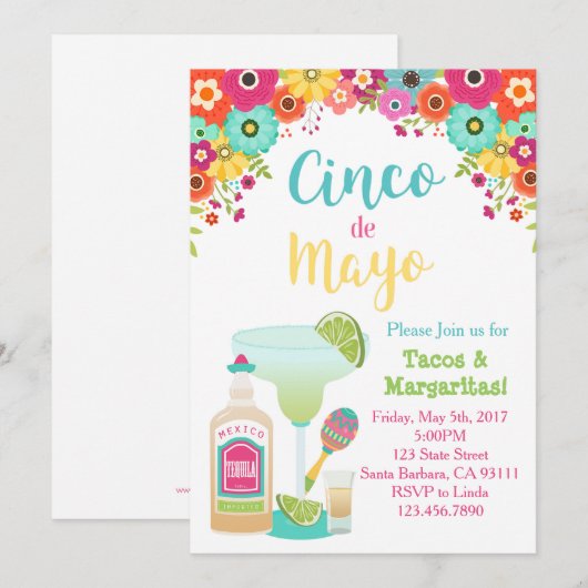 Einladung Cinco Des Mayo (Vorne/Hinten)
