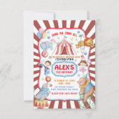 Einladung Circus Birthday (Vorderseite)