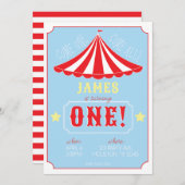 Einladung Circus Birthday (Vorne/Hinten)