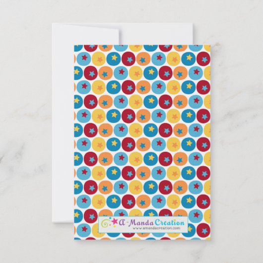 Einladung Circus Birthday (Rückseite)