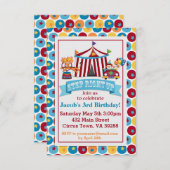 Einladung Circus Birthday (Vorne/Hinten)