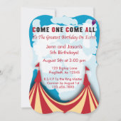 Einladung Circus Birthday (Vorderseite)